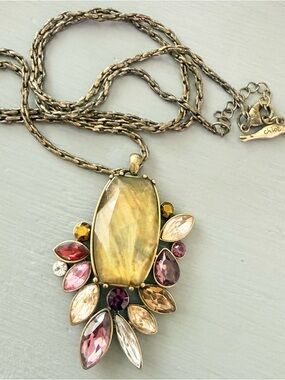 Chloe + Isabel Brass long Necklace & Pendant